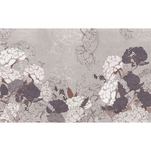 Beautiful Bijoux | Grey Floral Glamour Mural