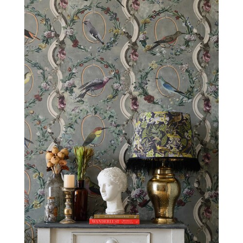 Countesse's Aviarium | Floral Trellis Wallpaper
