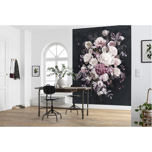 Bouquet Noir | Floral Arrangement Mural