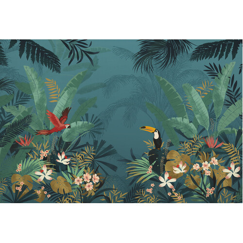 Enchanted Jungle | Shadowy Tropics Mural