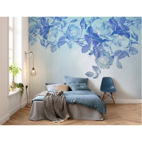 Blue Aura | Draping Blossom Mural