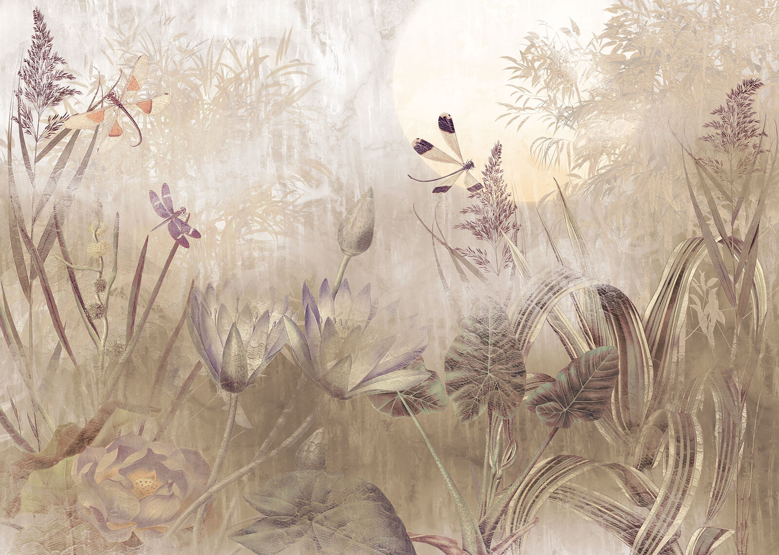 Dragonfly Pond | Misty Meadow Mural