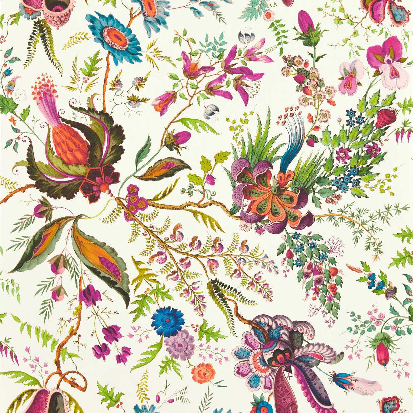 Wonderland Floral Bold Foliage Wallpaper