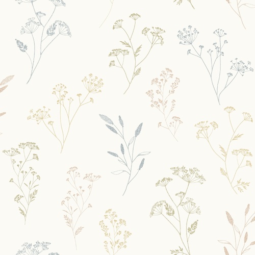 Little Graminea | Floral Stencils Wallpaper