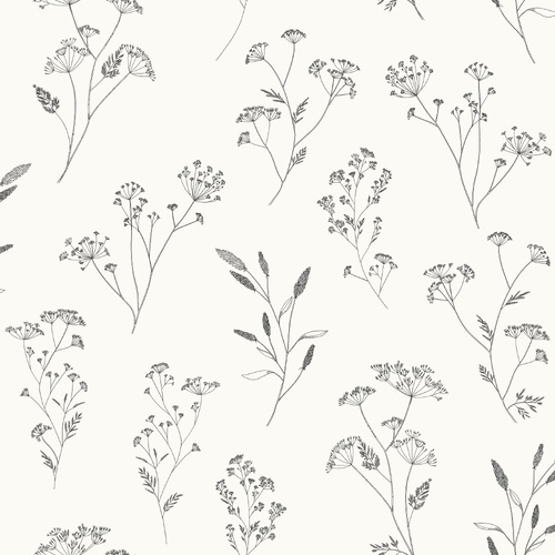 Little Graminea | Floral Stencils Wallpaper