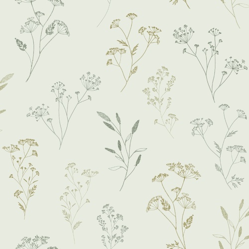 Little Graminea | Floral Stencils Wallpaper