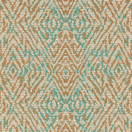 Hansha | Fabric-Look Trellis Wallpaper