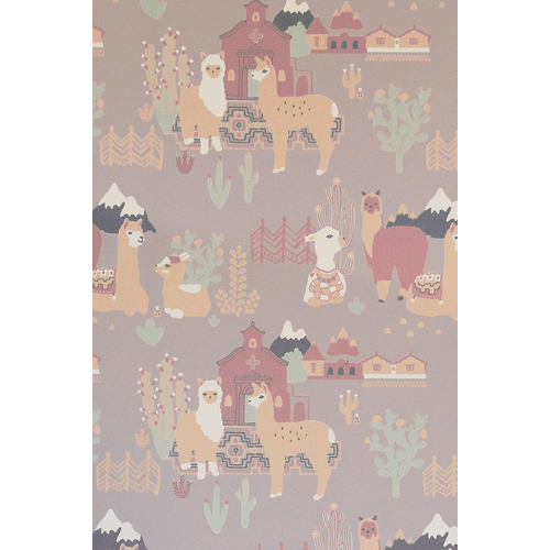 Lama Village | Llama Motif Wallpaper