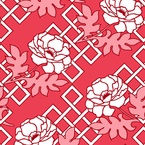 Large Floral Trellis | Red Queen