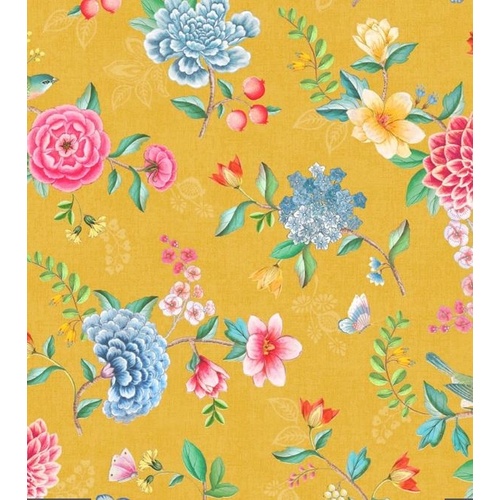 300115  Pip Studio Vol. 5, Floris Turquoise Woodland Floral Turquoise