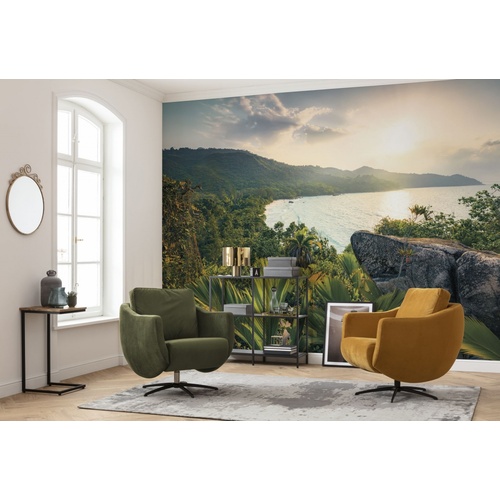 Mural | Golden Air | SHX9-039 | Tropical Lake & Hills