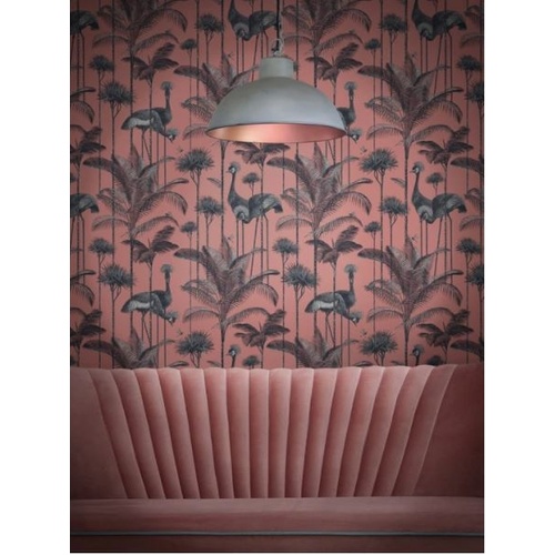 Crane Fonda | Bird and Palm Wallpaper