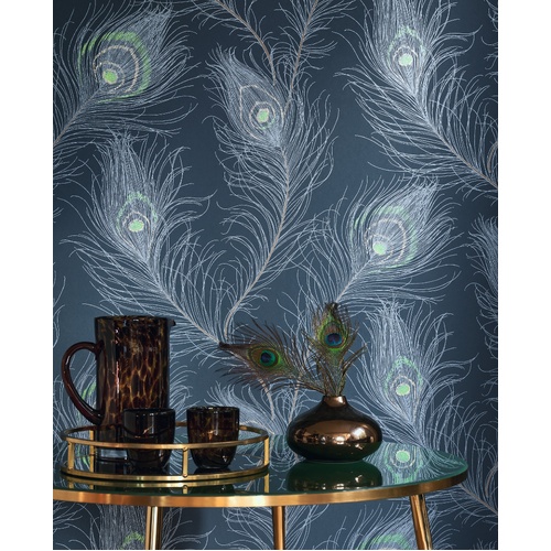 Revue | Peacock Feather Wallpaper