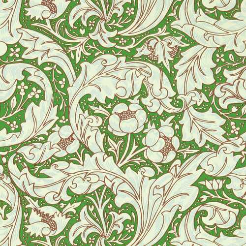 Bachelors Buttons | Swirling Leaves Wallpaper