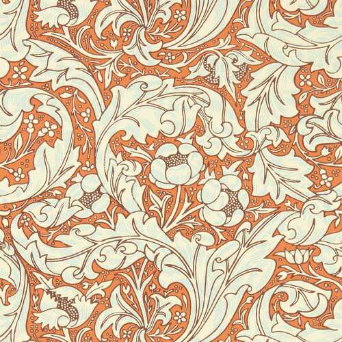 Bachelors Buttons | Swirling Leaves Wallpaper