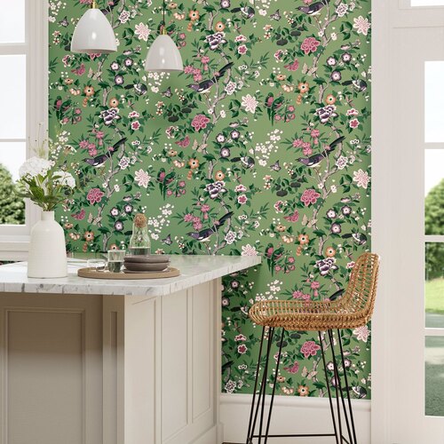 Chinoiserie Hall | Bird & Blossom Wallpaper