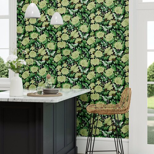 Amara Butterfly | Flower Garden Wallpaper