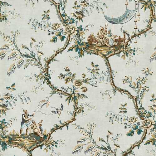 Emperors Musician | Floral Toile Wallpaper