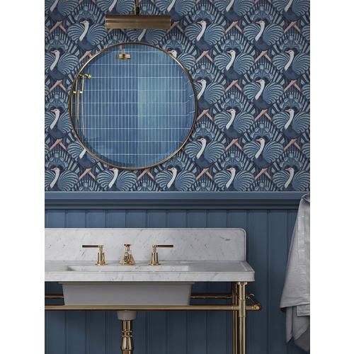 Zsa Zsa | Art Deco Ostrich Wallpaper