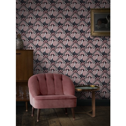 Zsa Zsa | Art Deco Ostrich Wallpaper