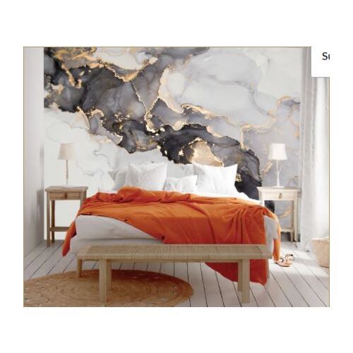 Mural | Grey Gold Marble