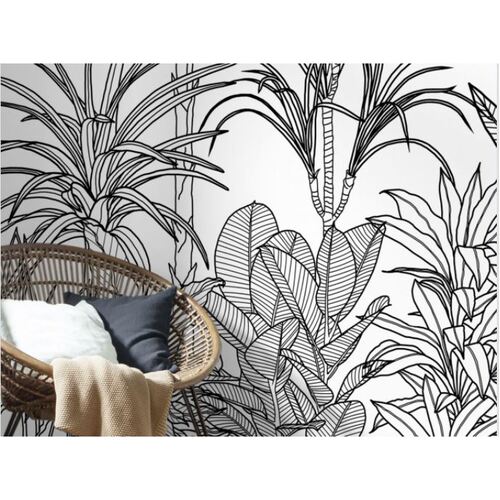 Mural | Savanna - Tropical Black & White