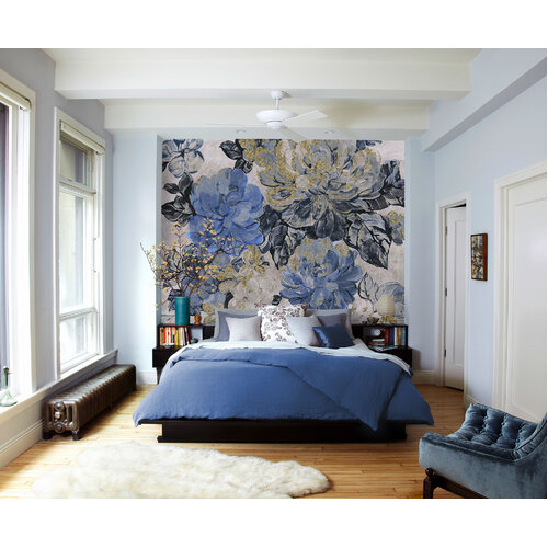 Mural | Cherie - Bold Blue Flowers