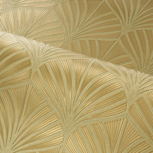 Nereides | Art Deco Leaf Wallpaper