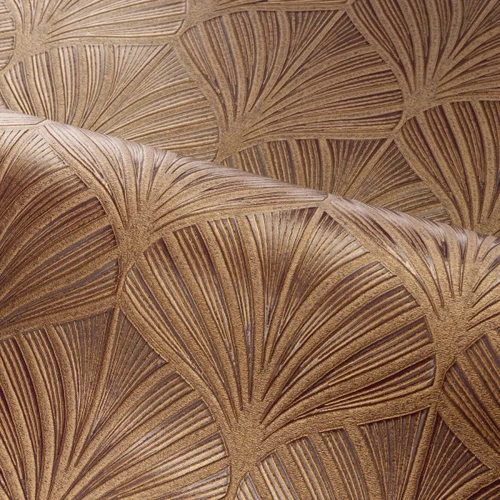 Nereides | Art Deco Leaf Wallpaper