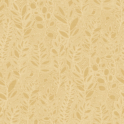 Astragale | Embroidered Leaves Wallpaper