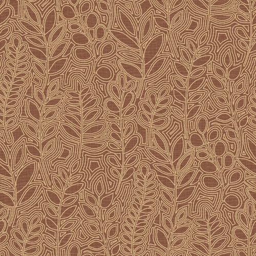 Astragale | Embroidered Leaves Wallpaper