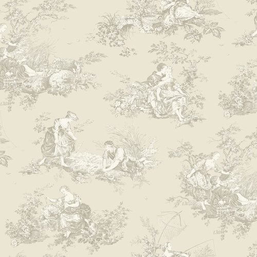 Scene d'Ete | Pastoral Toile Wallpaper