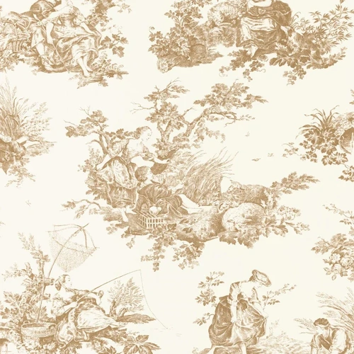 Scene d'Ete | Pastoral Toile Wallpaper
