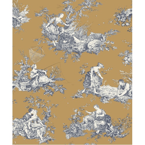 Scene d'Ete | Pastoral Toile Wallpaper