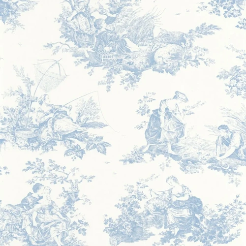 Scene d'Ete | Pastoral Toile Wallpaper