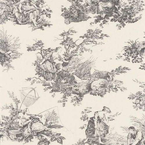 Scene d'Ete | Pastoral Toile Wallpaper