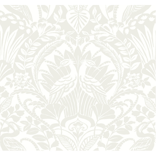 Egret Damask Wallpaper