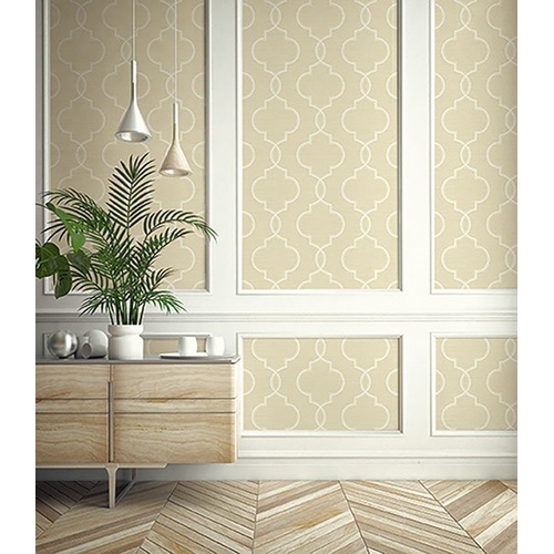 Moroccan Sisal Ogee | Trellis Style Wallpaper