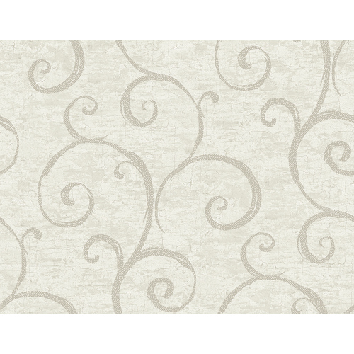 Sedona Scroll | Concrete Swirl Wallpaper