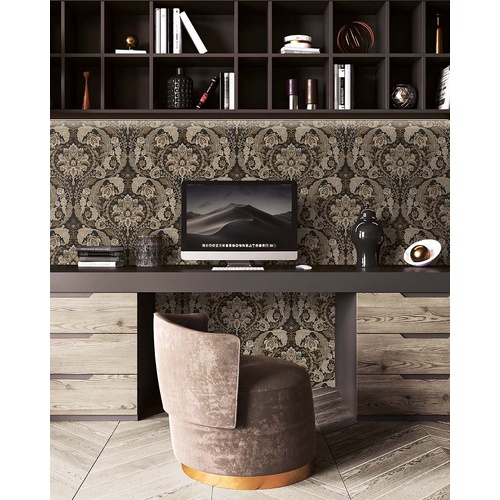 Thornton | Damask Foliage Wallpaper