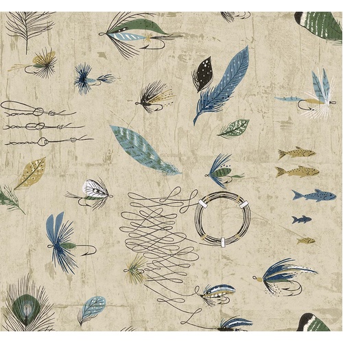 Thaxted | Fishing Motifs Wallpaper