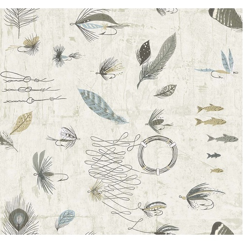 Thaxted | Fishing Motifs Wallpaper