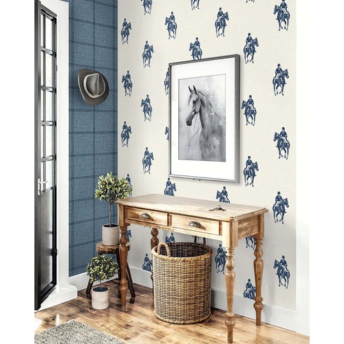 Tavistock | Polo Player Motif Wallpaper