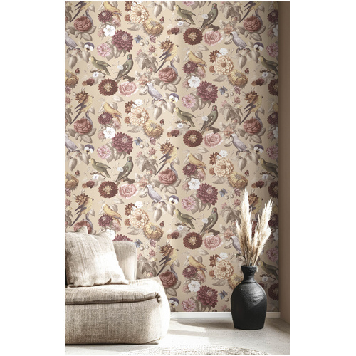 Parrottini | Birds & Florals Wallpaper