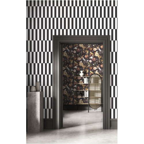 Ritmo | Checker Stacked Tile Wallpaper