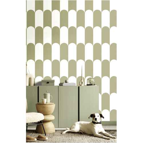 Yin Yang | Scalloped Checker Wallpaper