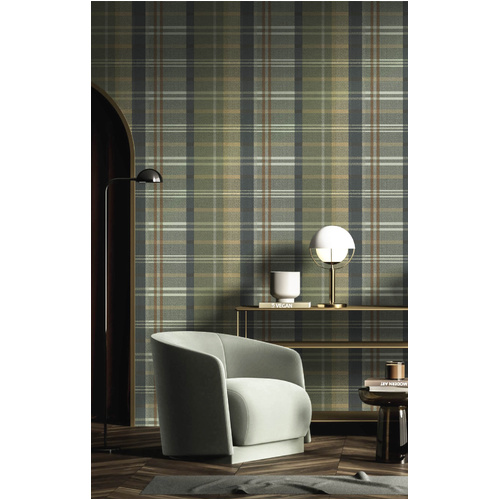 Scozzese | Hatched Plaid Wallpaper
