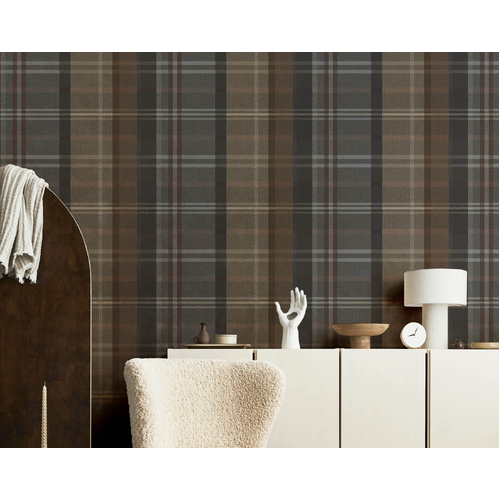Scozzese | Hatched Plaid Wallpaper