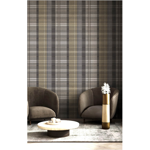 Scozzese | Hatched Plaid Wallpaper