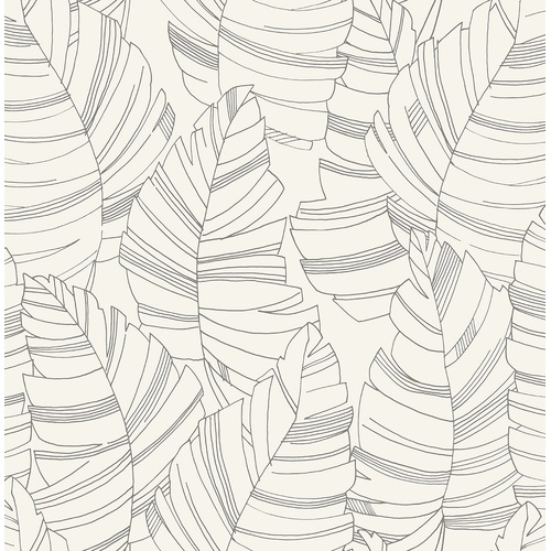 Linework Leaves | Subtle Tropics Wallpaper